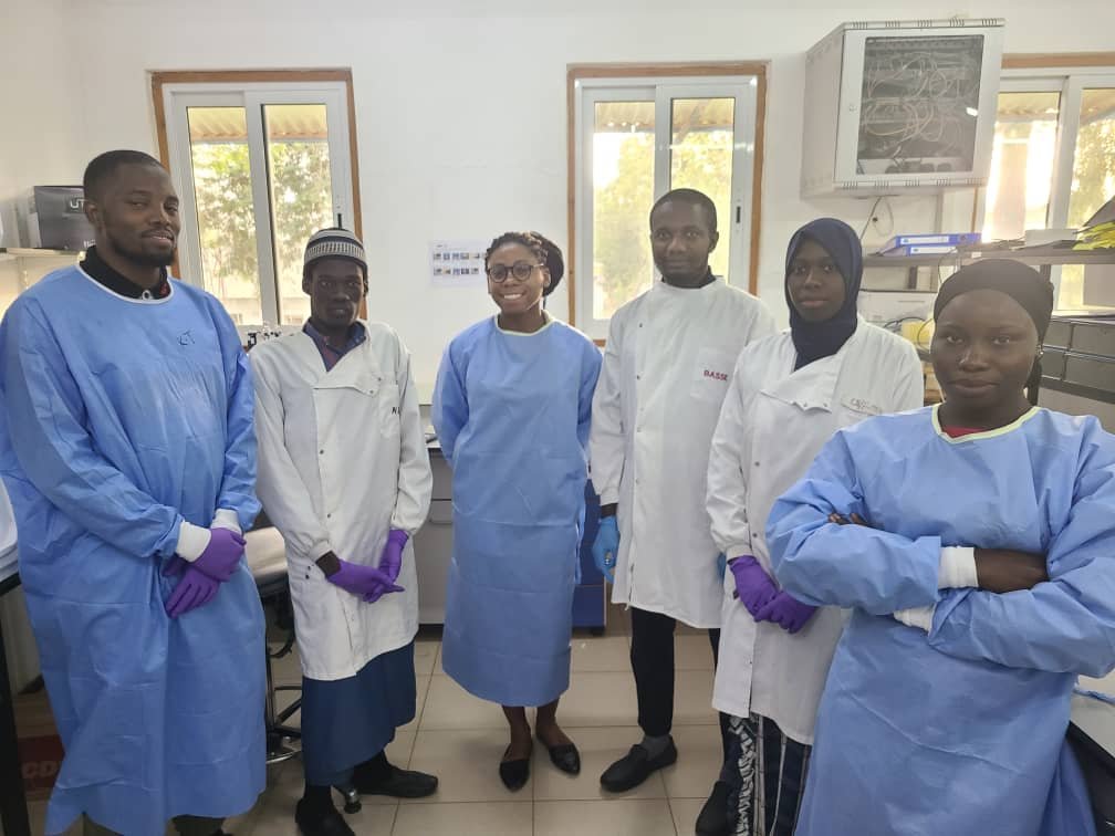 MicrobesNG team at the Basse lab in The Gambia